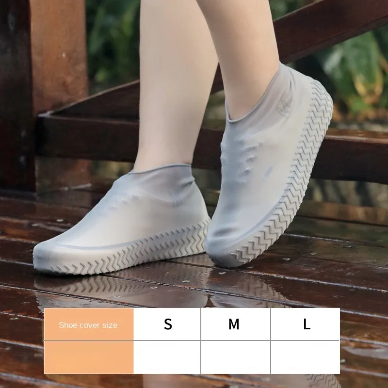 1 Pair Reusable Latex Waterproof Rain Shoes