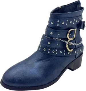 Black Boots for Women Ankle BootAnkle Booties for Women Flat Boots Women Womens Hiking Boot Flat Heel Closed Toe Chunky Block Heel Side Zipper Pointd Toe