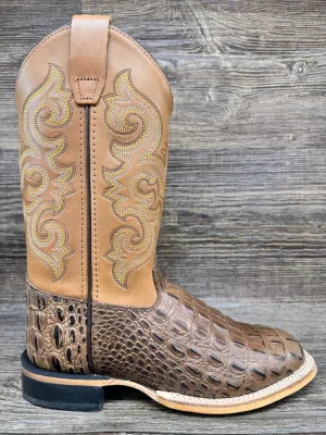 BSY1830 Youth Alligator Print Square Toe Western Boot by Old West