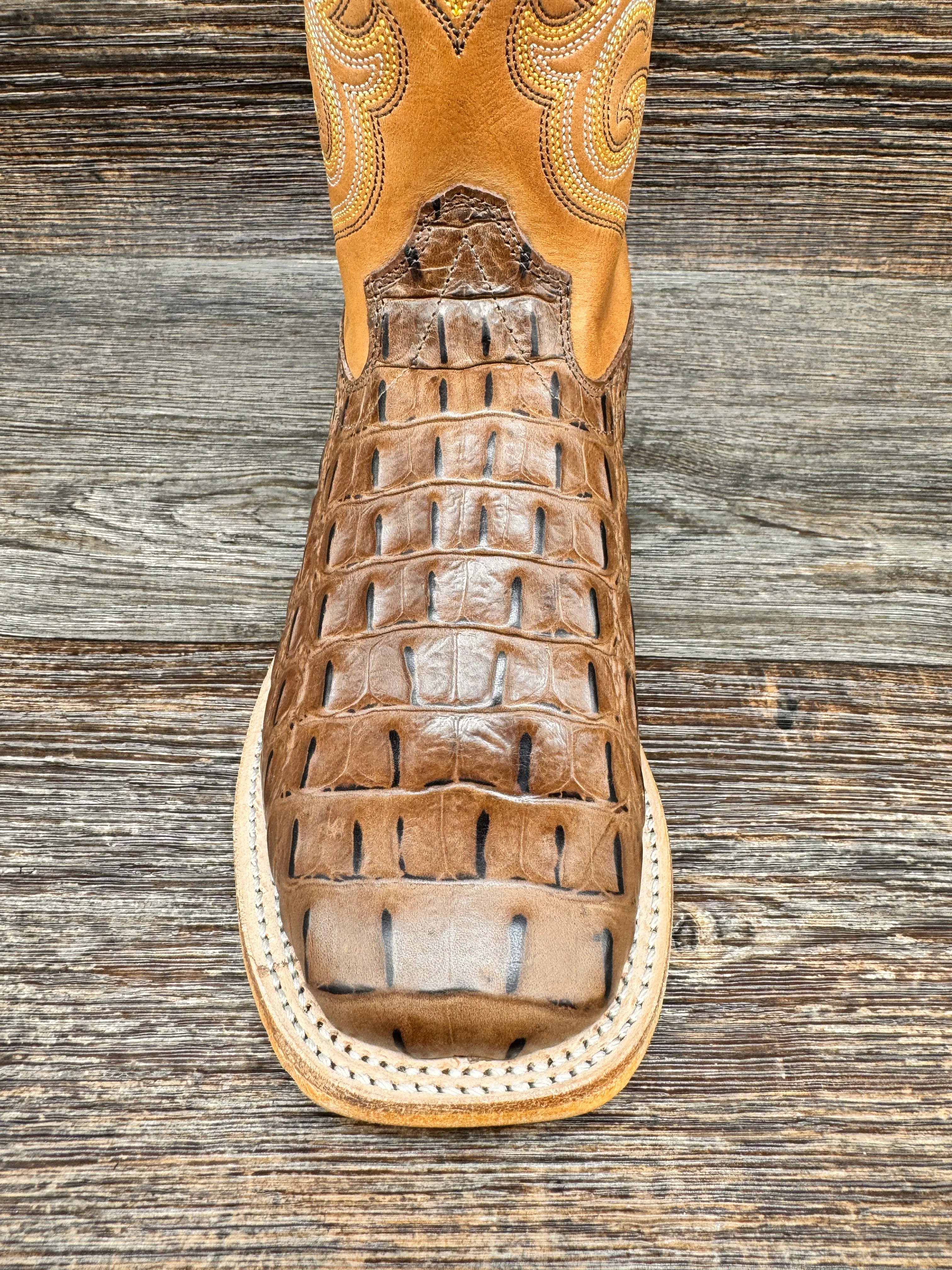 BSY1830 Youth Alligator Print Square Toe Western Boot by Old West