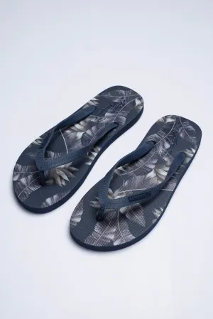 Crocodile Dark Blue Printed Flip Flop