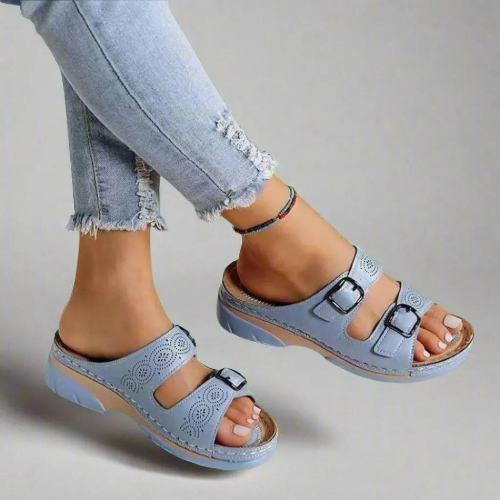 Dorothee | Stylish Double-Strap Wedge Sandals  Comfort Meets Fashion
