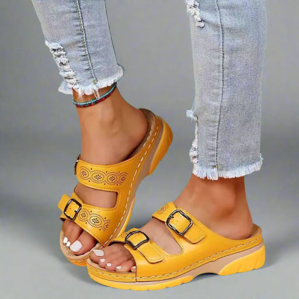 Dorothee | Stylish Double-Strap Wedge Sandals  Comfort Meets Fashion