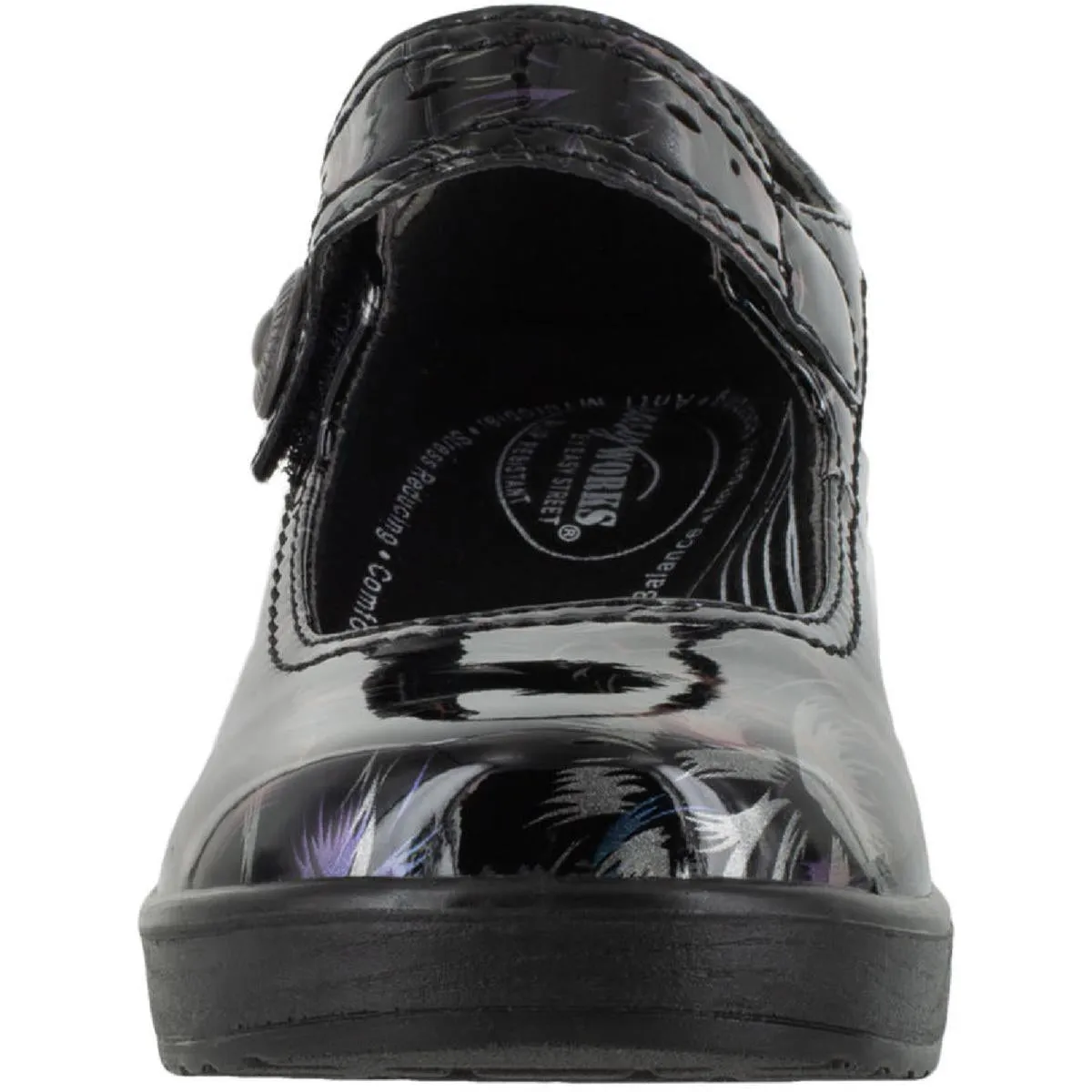 Easy Works by Easy Street Womens Patent Slip Resistant Work and Safety Shoes