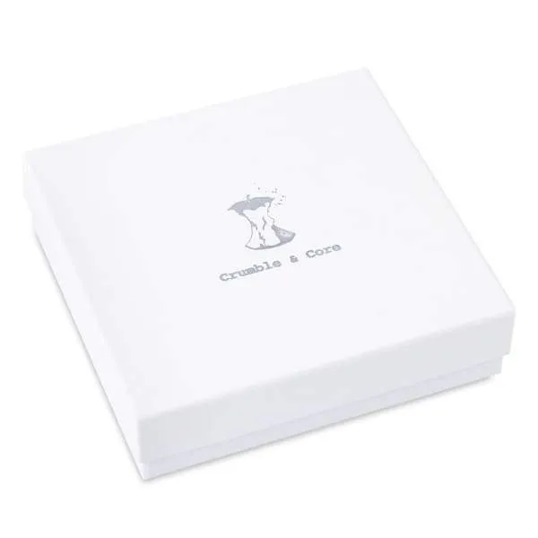 Happy 18th Black Shoe Silver Cubic Earrings On Designer Card by Crumble and Core