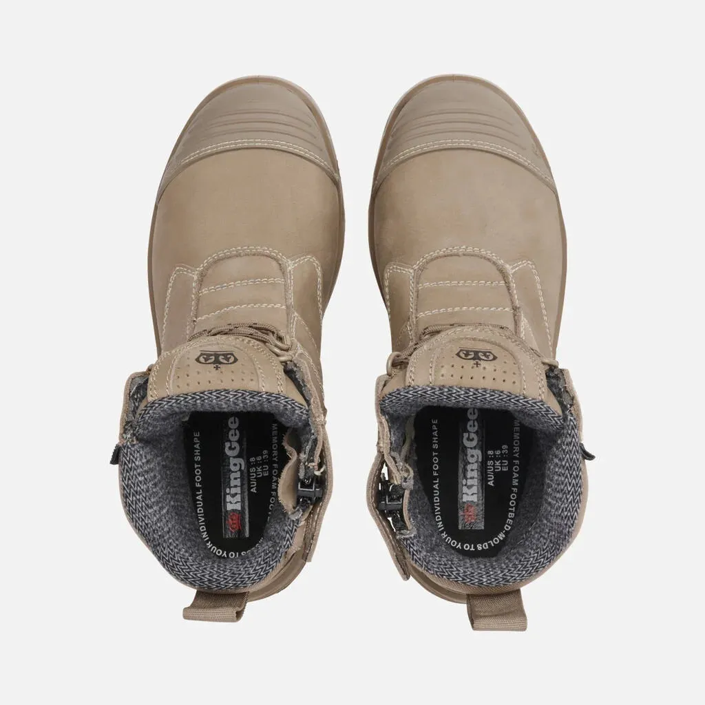 KING GEE Womens Bennu Pro 6 Work Boot - Stone (K28013)