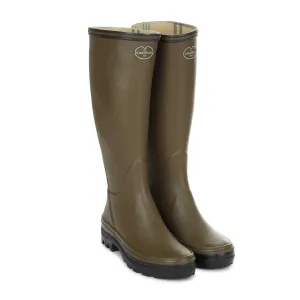 Le Chameau Women's Giverny Jersey Lined Waterproof Boots, Vert Chameau
