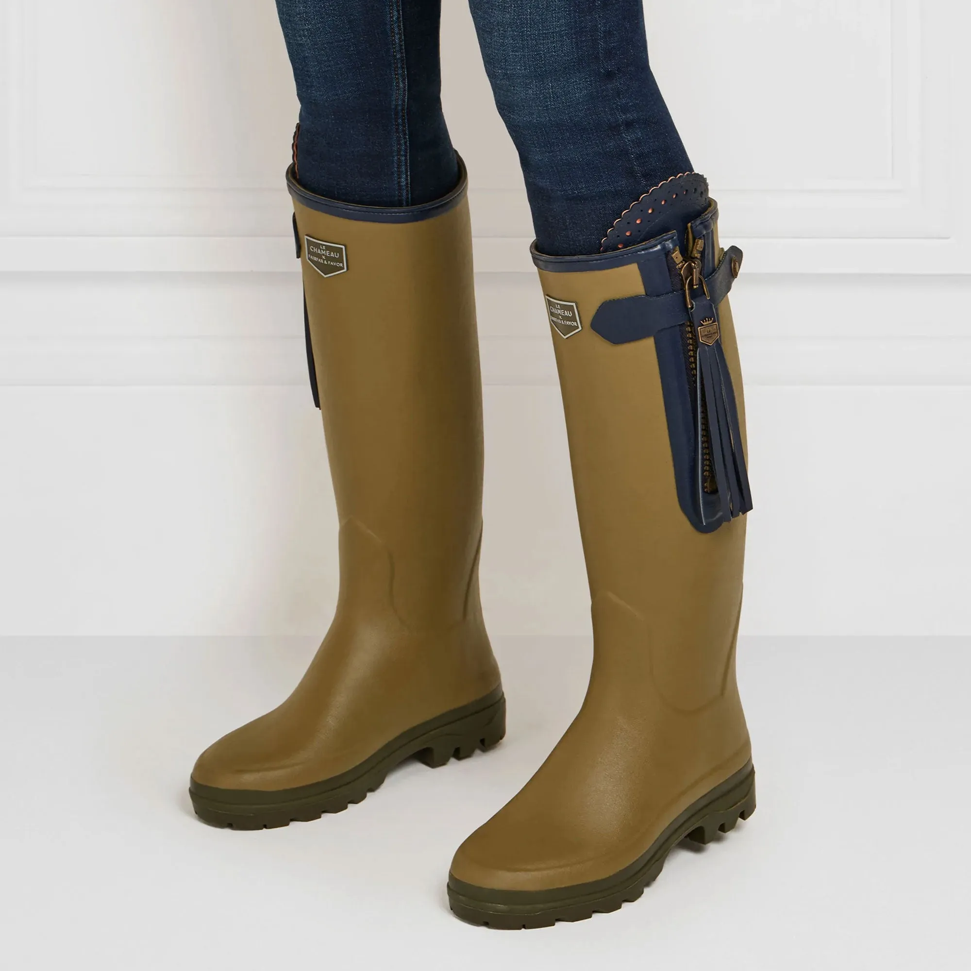 Le Chameau x Fairfax & Favor Ladies L'Alliance Neo Wellies