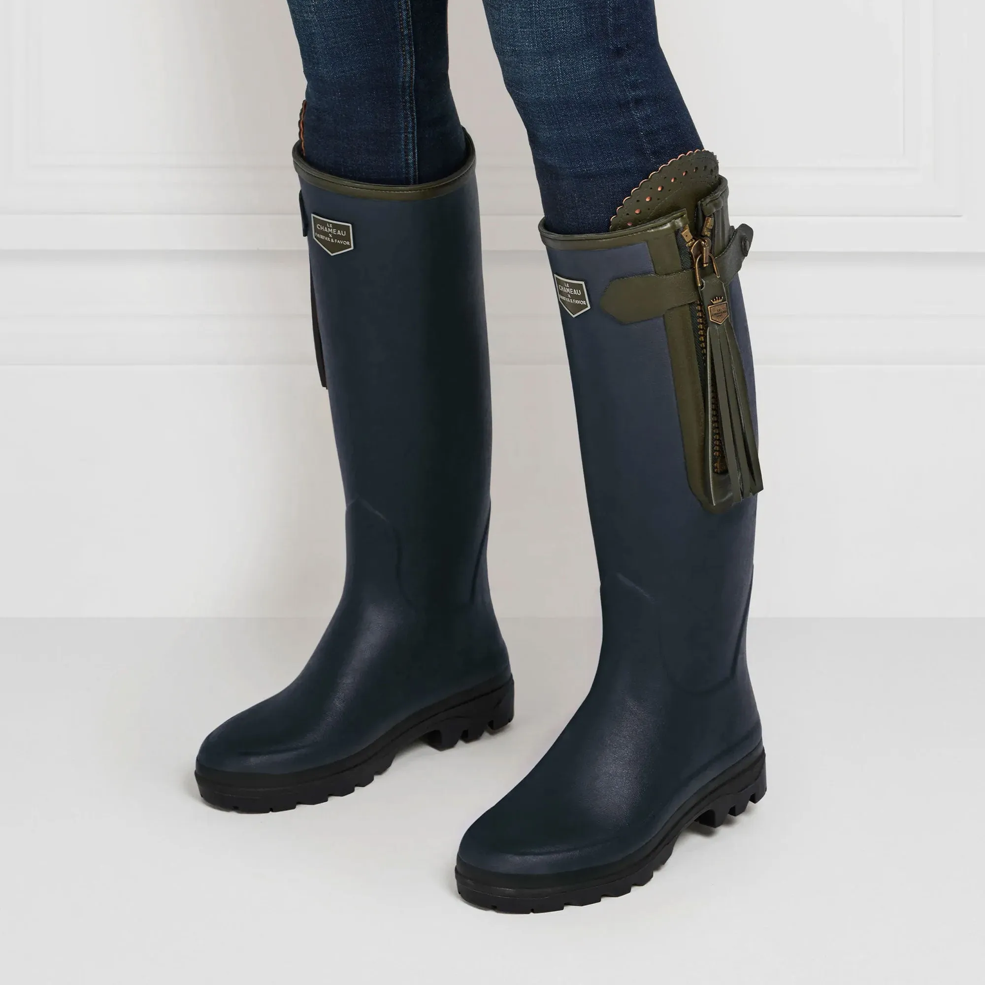 Le Chameau x Fairfax & Favor Ladies L'Alliance Neo Wellies