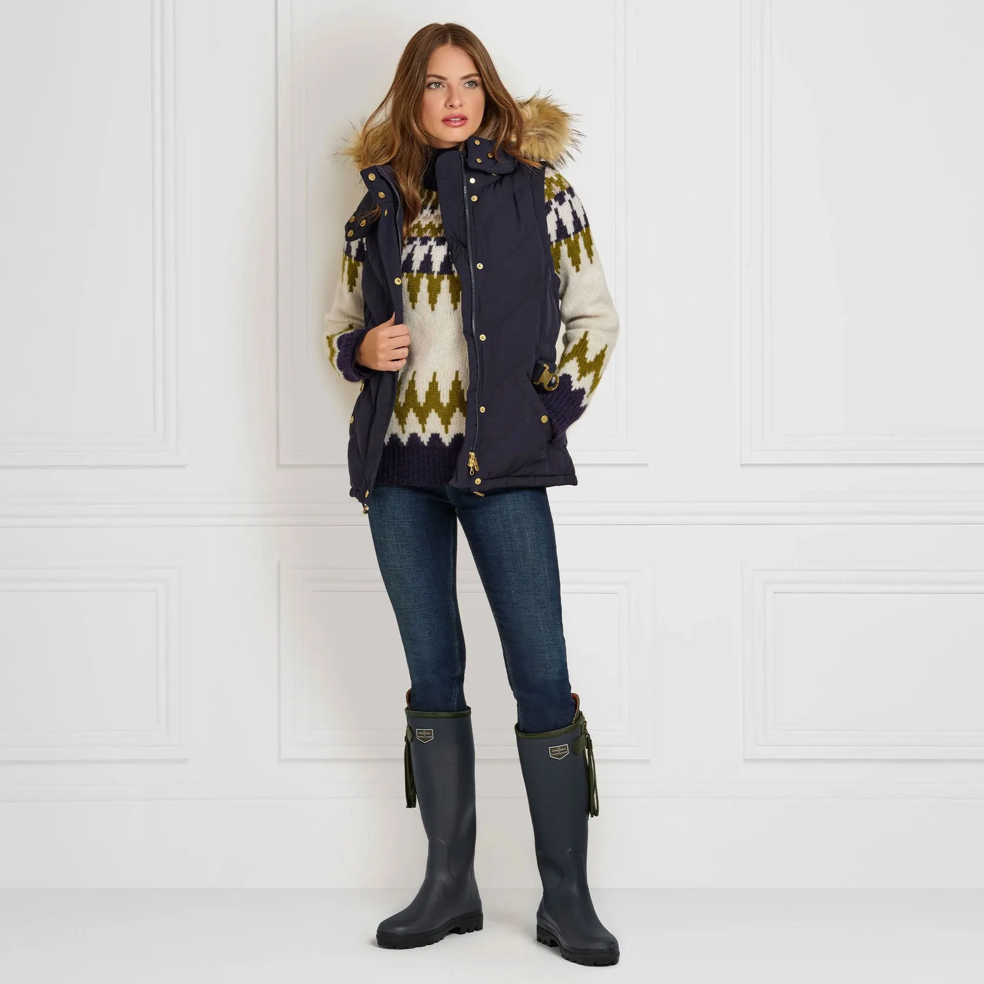 Le Chameau x Fairfax & Favor Ladies L'Alliance Neo Wellies