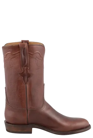 Lucchese Oiled Calf Leather Roper Boots - Brown