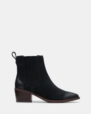 Morzine Top Black Suede