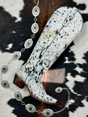 ROCK'EM GRANIZO PELO DE VACA SNIP TOE TALL BOOT