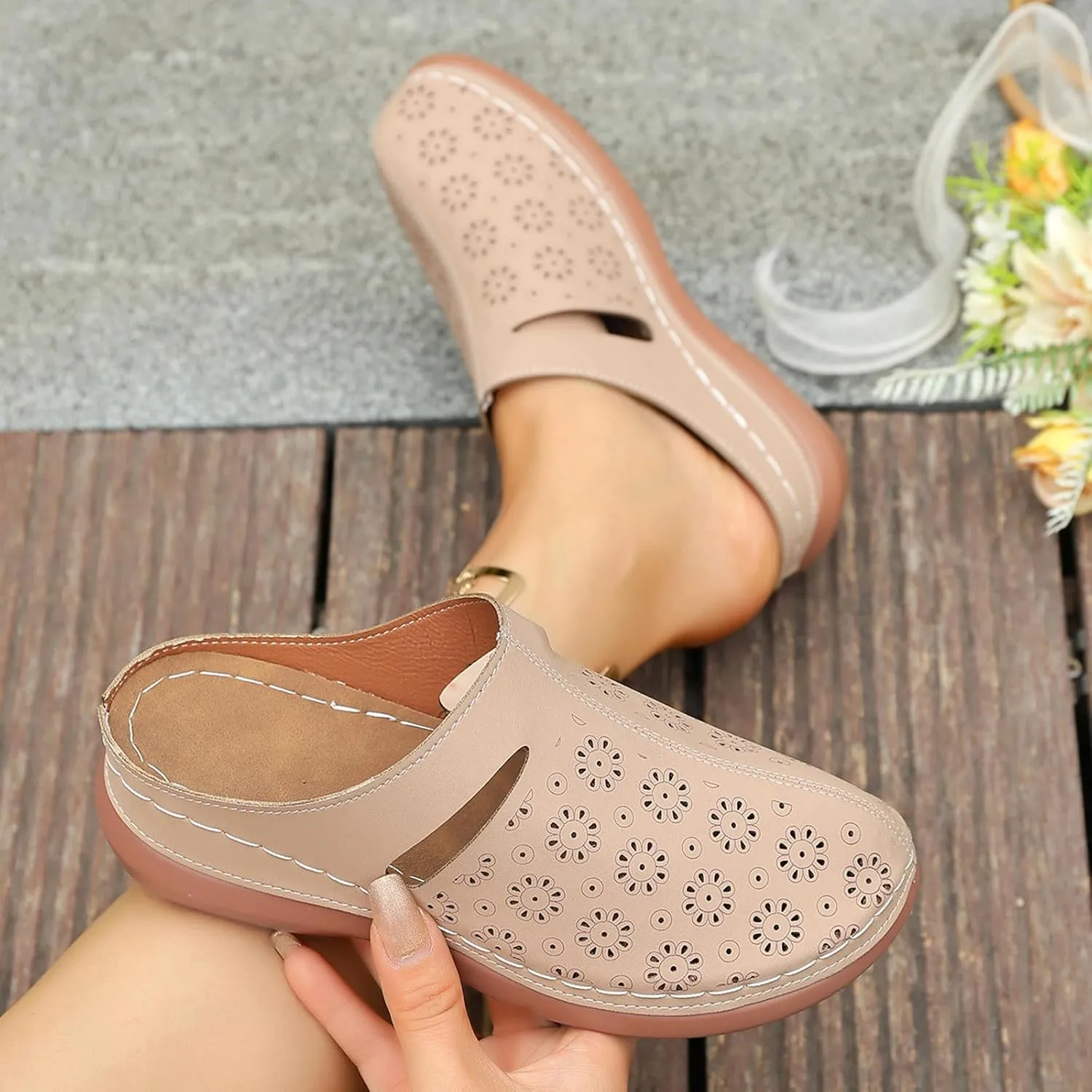 Sandals Women Comfortable Arch Support Platform Sandals Casual Bunion Breathable Shoes Embellished