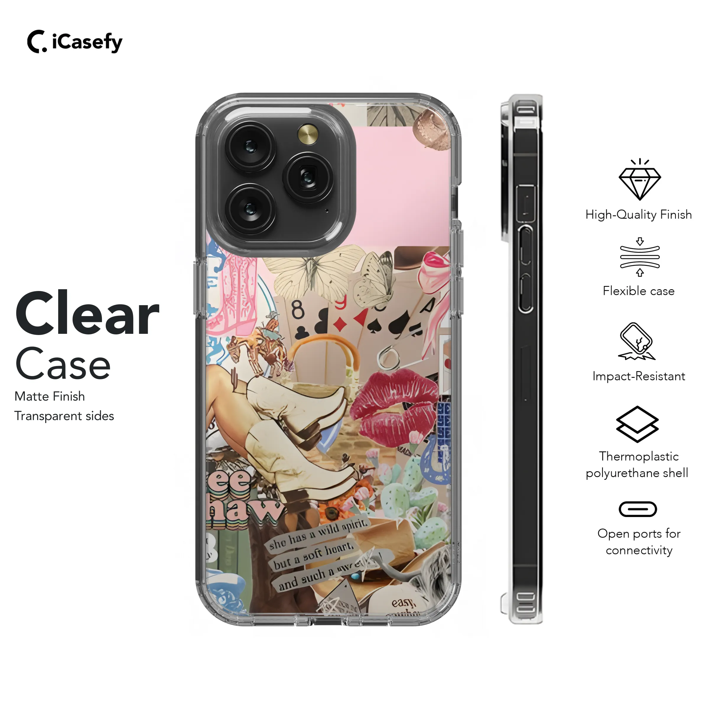 Western Country Cow Girl Boots Howdy Phone Case iPhone Samsung Cover Pixel 1927
