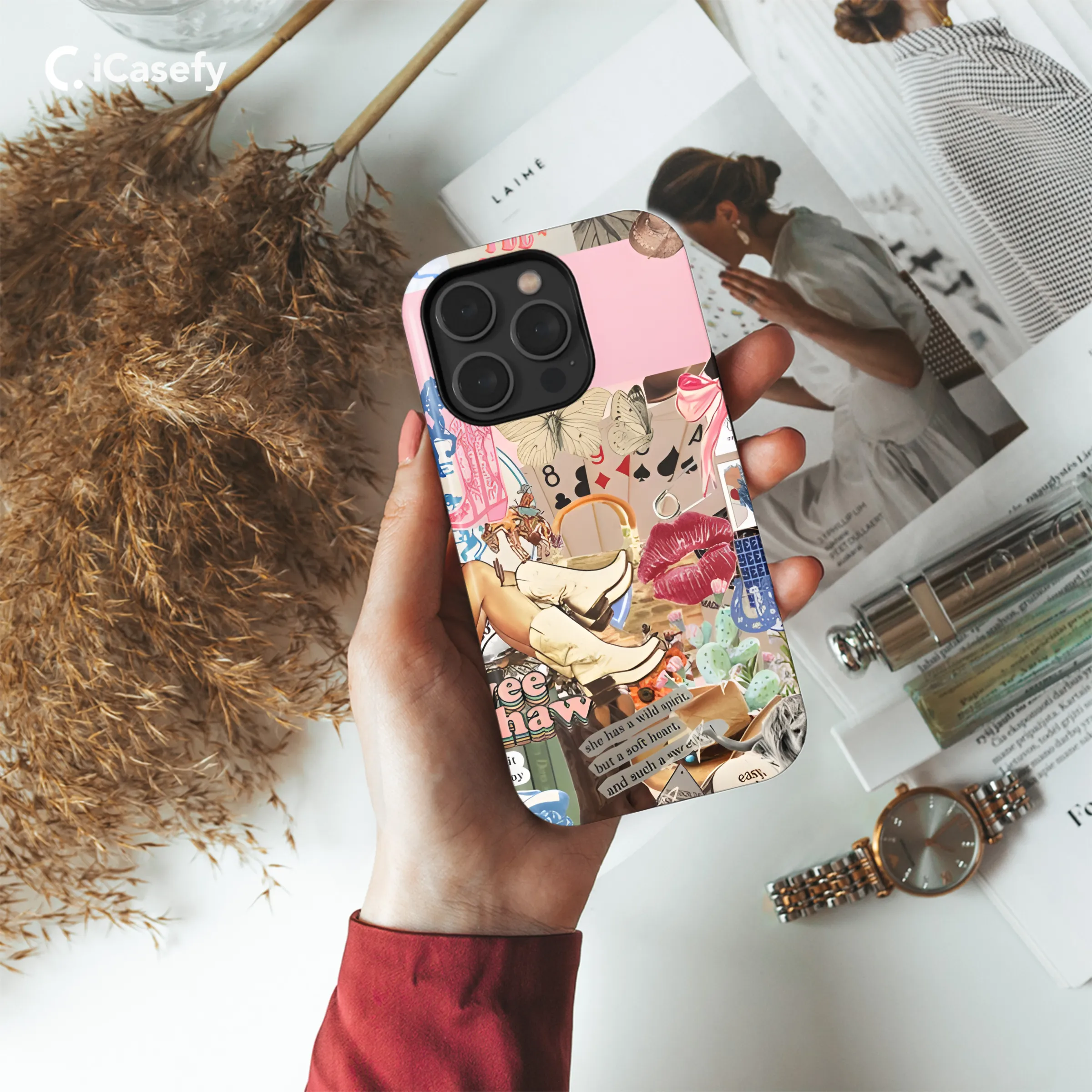 Western Country Cow Girl Boots Howdy Phone Case iPhone Samsung Cover Pixel 1927