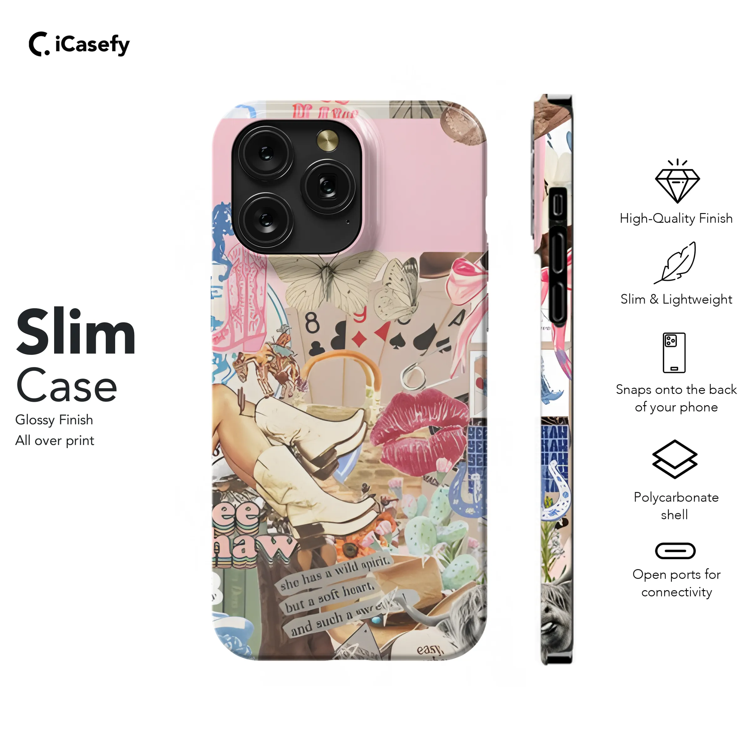 Western Country Cow Girl Boots Howdy Phone Case iPhone Samsung Cover Pixel 1927