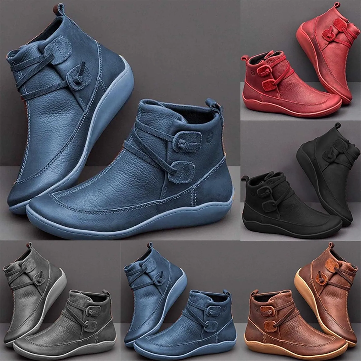 Winter Boots for Women Ankle Black Suede Booties Ladies Hiking Boots Ankle Bootie for Women with Heel Keep Warm Flat Bottom Chunky Low Heel Classic Pointed Toe